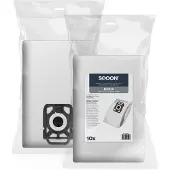 SQOON Stofzuigerzakken Geschikt voor Nilfisk Elite / King / Extreme - Vervangt Model 107412688 - High Filtration met Uitblaasfilter - 10 Stuks