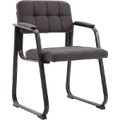CLP fauteuil met armleuningen, model Canada B, bekleed gastenstoel met stoffen bekleding in donkergrijs
