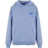 Miss Tee Sweatshirt 'Good Vibes Bow' blauw / duifblauw / wit
