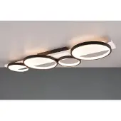 TRIO Leuchten - Plafondlamp Medera 4 lichts L 100 cm wit zwart