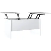 vidaXL Salontafel 80x50x42,5 cm bewerkt hout hoogglans wit