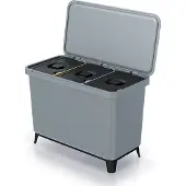 Keden SYSTEMA - Afvalbak / Prullenbak met scheidingsbakken 3x10L - Grijs