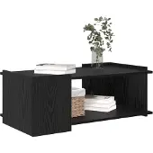 vidaXL Salontafel, zwart, eikenlook, 90 x 50 x 33 cm, houtvezel