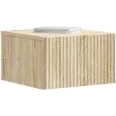vidaXL Muurbevestigde Nachttafel Sonoma Eiken 33 x 34,5 x 20 cm