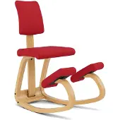 Varier Variable Plus Balansstoel Rood/Lichtbruin Tonal
