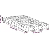 vidaXL Matras Wit 60 x 120 cm Jacquard stof