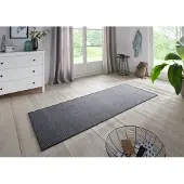 Home Collection Moderne loper effen Bouclé - antraciet 67x200 cm