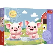 Trefl Puzzel 30 Stukjes: Vrolijk Leven op de Boerderij met Varkentjes