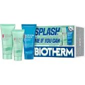 Biotherm Skin Fitness Try-Out Set Voor Mannen: SPLASH ME IF YOU CAN – AQUAPOWER SET, Complete Hydratatie Routine met Aquapower Advanced Gel 20ml, Aquapower Cleanser 40ml, Aqua Fitness Shower Gel 40ml