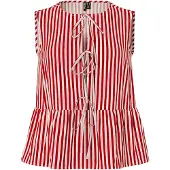 Pieces Blouse 'PCJolly' donkerrood / wit