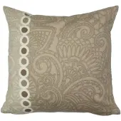 Matex Flanellen kussenhoes 40x40 cm, beige, met ritssluiting, 100% katoen