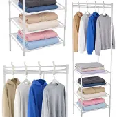 VERK - Kapstokhoek - Metalen Garderobe - 174cm x 42cm - Wit
