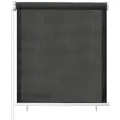 vidaXL Rolgordijn voor buiten 65(B)x140(H) cm antracietkleurig
