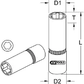 Ks Tools 911.1244-E Steeksleutelelement