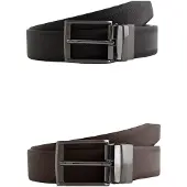 We fashion reversible riem zwart/donkerbruin male | Maat: 90 cm