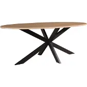 Lizzely Garden & Living Eettafel ovaal 240cm Rato lichtbruin ovale tafel