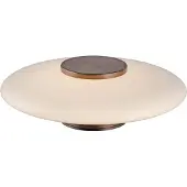 Pure LED-wandlamp Vitrum, dimbaar, bruin / roest, Woon-/ Eetkamer, Glas, Modern, LED wandlamp