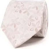 Tresanti stropdas beige bloemen print zijde