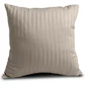 MULTITEX Damast Kussensloop 40x40 cm Beige Gestreept Katoen