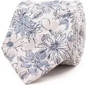 Tresanti Stropdas Blauw GENUINO with watercolor flower TRTIKA469/800