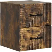 vidaXL Muurbevestigde Nachttafel Gerookt eiken 34,5 x 33 x 40 cm
