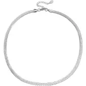 Cala Rose Ketting 'SLEEK SNAKE' zilver