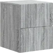 vidaXL Muurbevestigde Nachttafel Grijs sonoma 33 x 34,5 x 40 cm
