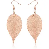 LGT JWLS Dames oorhangers Blad oorbellen Leaf Rose