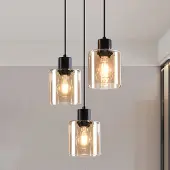 LumenXL Design hanglamp Pella, 3-lichts - amber glas