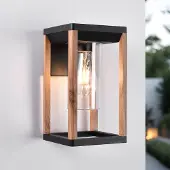 LumenXL Wandlamp voor buiten in houtoptiek - Pancha
