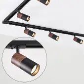 LumenXL Modern 1-fase railsysteem van 3 meter met Linn spots - spanningsrail