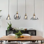 LumenXL Hanglamp 4-lichts met smoke glas - Kendall