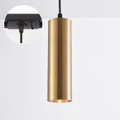 LumenXL 1-fase rail tube hanglamp Simon - goud