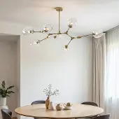 LumenXL 7-lichts goud met transparant glas - Melodie