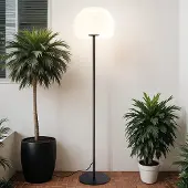 LumenXL Staande buitenlamp met witte kap - Sym