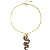 Yehwang Goudlief Polyester hanger kettingen slang - Dames sieraden - Roestvrij staal - Verkleurt niet - Goudlief.nl