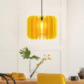 LumenXL Hanglamp van PET-vilt geel - Benthe