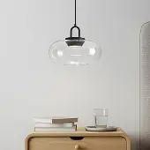 LumenXL Hanglamp met transparant glazen bol Aylin - 3-staps dimbaar