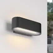 LumenXL Moderne zwarte wandlamp buiten incl. LED - Tino
