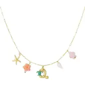 Yehwang Goudlief Happy Initials ketting met bedels - Roestvrijstaal - Verkleurt niet