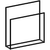 Gamet SR52 - Handdoekhouder - Vrijstaand - Zwart - 800mm