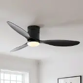 LumenXL Plafondventilator met verlichting, drieblads en zwart - Zazoe