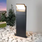 LumenXL Staande buitenlamp met kantelbare spot Jidde - antraciet