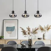 LumenXL Hanglamp Vere met smoke glas, 3-lichts