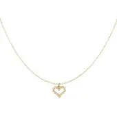 Yehwang Ketting strass hartje