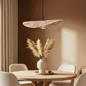 LumenXL Hanglamp met raffia papier Ø58 cm - Bahan
