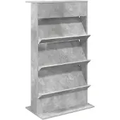 vidaXL Tijdschriftenrek Beton Grijs 70 x 41 x 126 cm Bewerkt hout