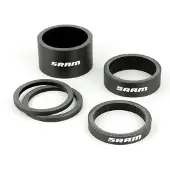 RockShox Carbon Headset Spacers Zwart Wit Logo (2,5 x2 - 5 - 10 en 20 mm)