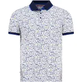A Fish Named Fred Korte mouw polo beige citrus print
