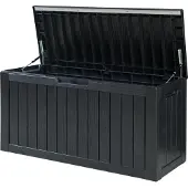 Casa.pro Tuin opbergbox Vades 300L kussenbox 117x47x59 cm zwart
